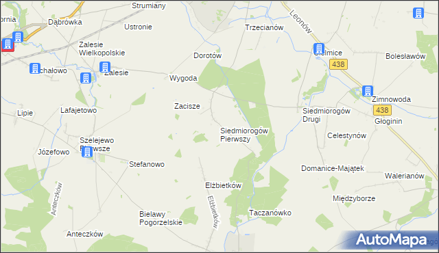 mapa Siedmiorogów Pierwszy, Siedmiorogów Pierwszy na mapie Targeo