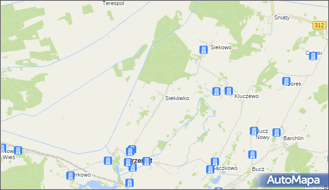 mapa Siekówko, Siekówko na mapie Targeo