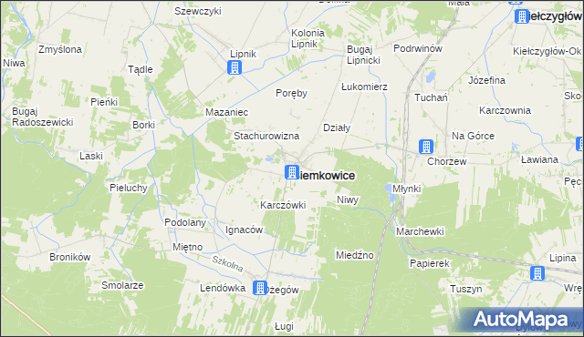 mapa Siemkowice, Siemkowice na mapie Targeo