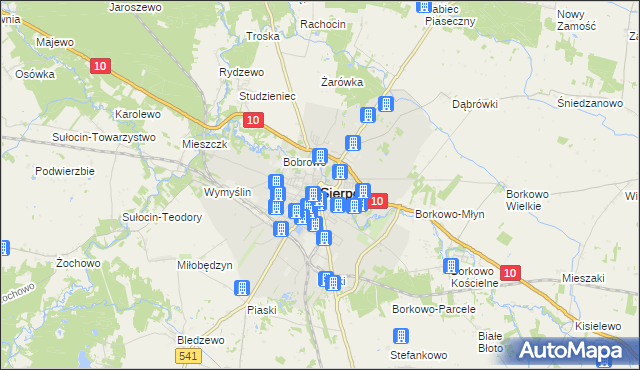 mapa Sierpc, Sierpc na mapie Targeo