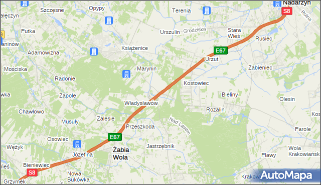 mapa Siestrzeń, Siestrzeń na mapie Targeo