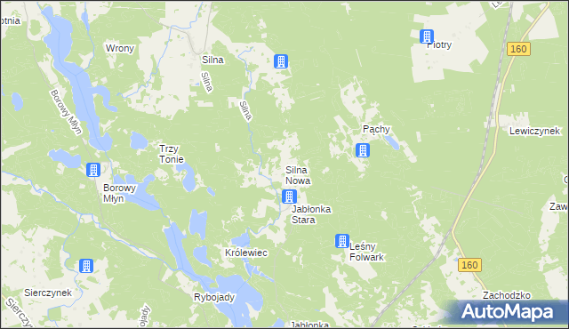 mapa Silna Nowa, Silna Nowa na mapie Targeo