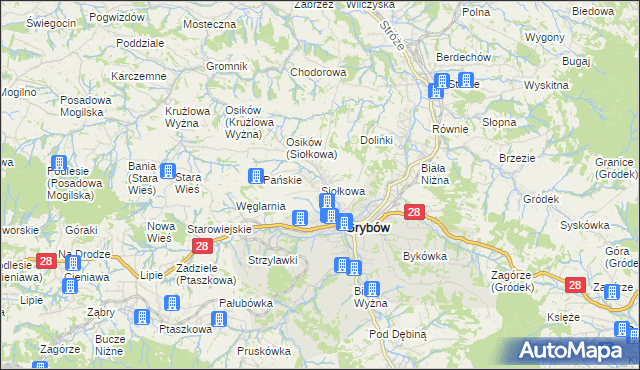 mapa Siołkowa, Siołkowa na mapie Targeo