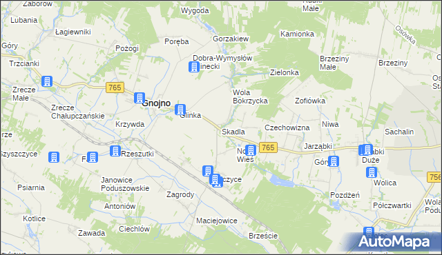 mapa Skadla, Skadla na mapie Targeo