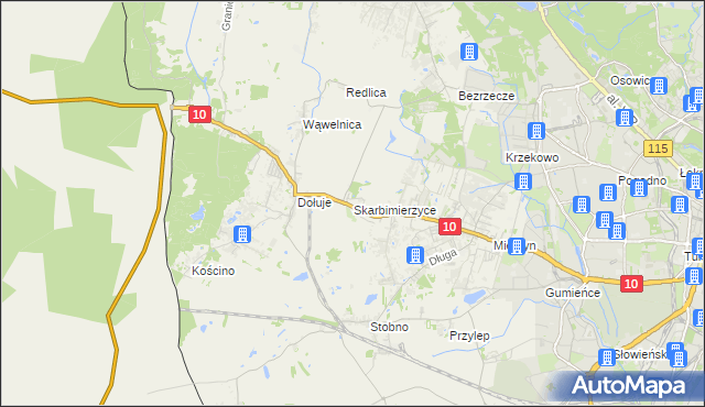 mapa Skarbimierzyce, Skarbimierzyce na mapie Targeo