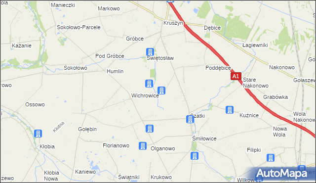 mapa Skibice gmina Choceń, Skibice gmina Choceń na mapie Targeo