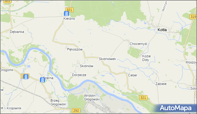 mapa Skidniówek, Skidniówek na mapie Targeo