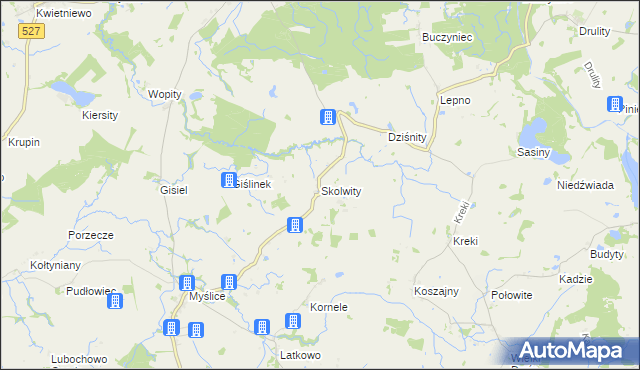 mapa Skolwity, Skolwity na mapie Targeo