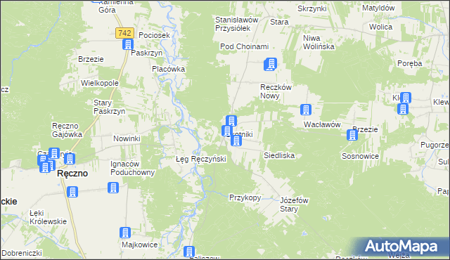 mapa Skotniki gmina Aleksandrów, Skotniki gmina Aleksandrów na mapie Targeo