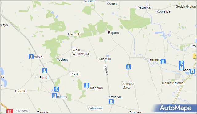 mapa Skotniki gmina Kruszwica, Skotniki gmina Kruszwica na mapie Targeo
