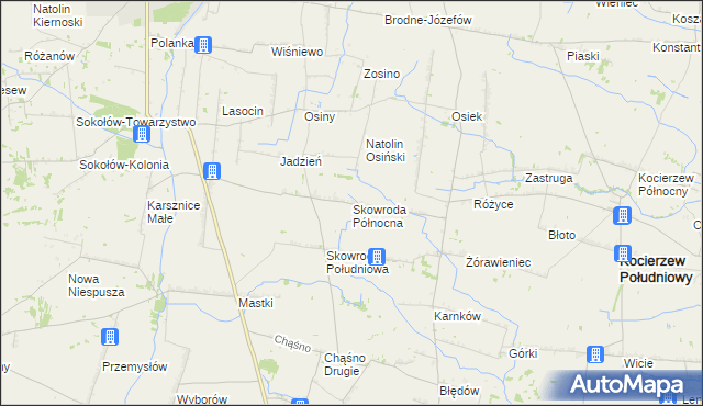 mapa Skowroda Północna, Skowroda Północna na mapie Targeo