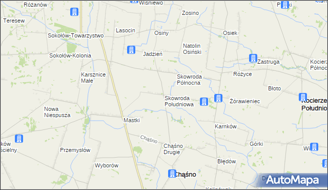 mapa Skowroda Południowa, Skowroda Południowa na mapie Targeo