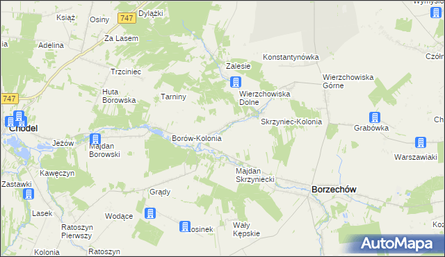 mapa Skrzyniec, Skrzyniec na mapie Targeo