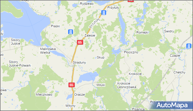 mapa Skup, Skup na mapie Targeo