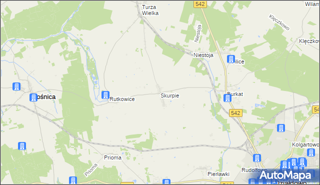 mapa Skurpie, Skurpie na mapie Targeo