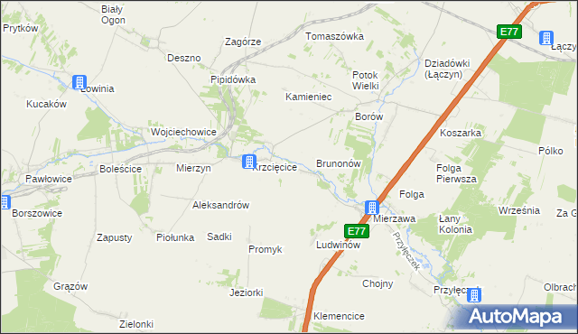 mapa Słaboszowice, Słaboszowice na mapie Targeo