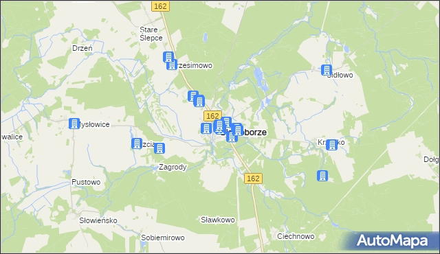 mapa Sławoborze, Sławoborze na mapie Targeo