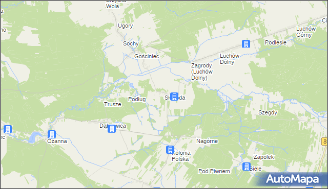 mapa Słoboda gmina Kuryłówka, Słoboda gmina Kuryłówka na mapie Targeo