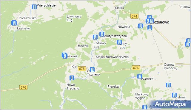 mapa Słójka-Borowszczyzna, Słójka-Borowszczyzna na mapie Targeo