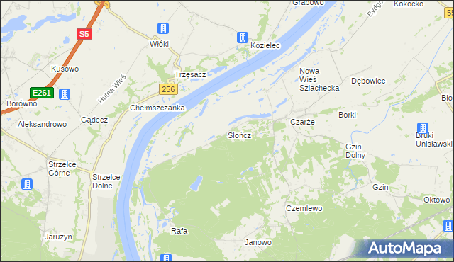 mapa Słończ, Słończ na mapie Targeo