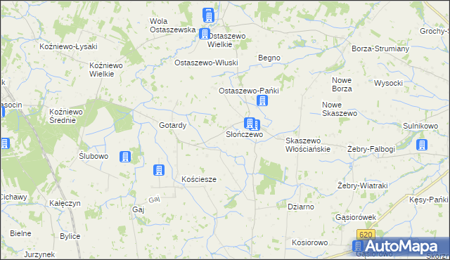 mapa Słończewo, Słończewo na mapie Targeo