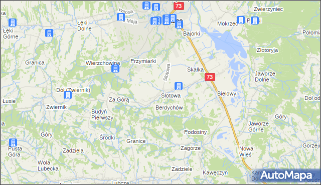 mapa Słotowa, Słotowa na mapie Targeo