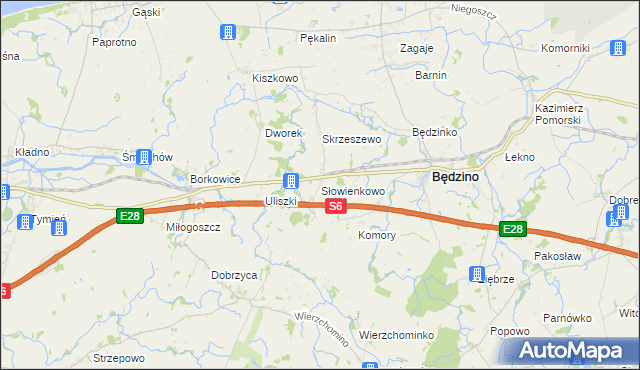 mapa Słowienkowo, Słowienkowo na mapie Targeo