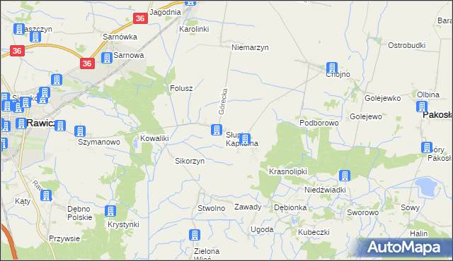 mapa Słupia Kapitulna, Słupia Kapitulna na mapie Targeo