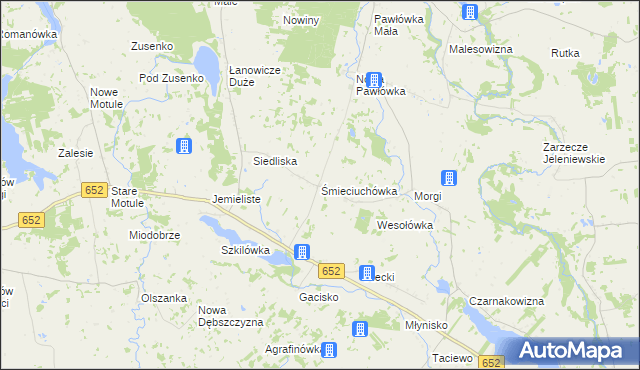 mapa Śmieciuchówka, Śmieciuchówka na mapie Targeo
