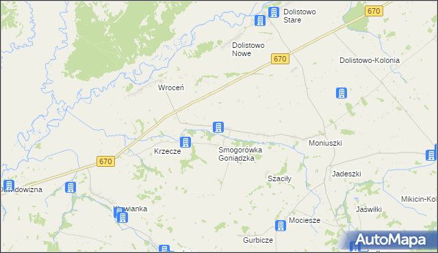 mapa Smogorówka Dolistowska, Smogorówka Dolistowska na mapie Targeo
