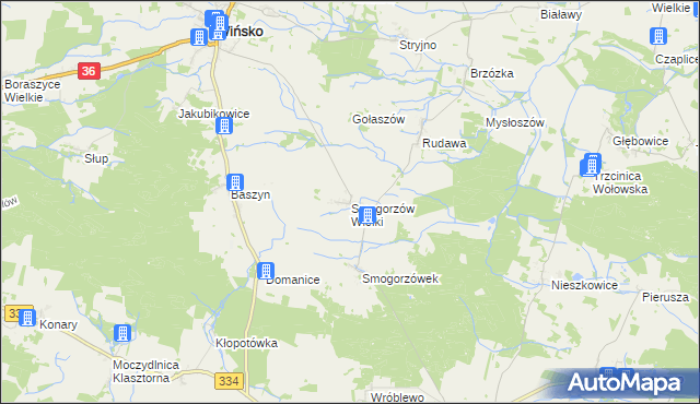 mapa Smogorzów Wielki, Smogorzów Wielki na mapie Targeo