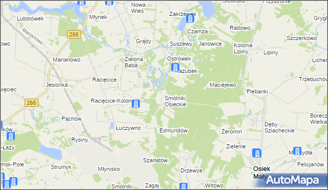 mapa Smólniki Osieckie, Smólniki Osieckie na mapie Targeo