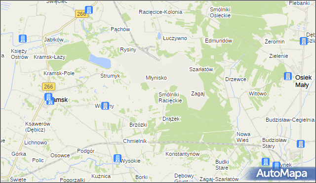 mapa Smólniki Racięckie, Smólniki Racięckie na mapie Targeo