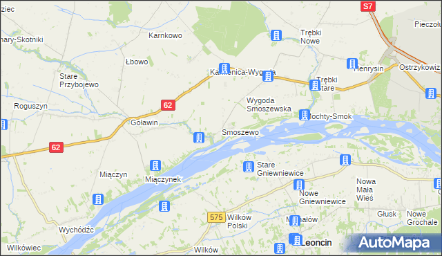 mapa Smoszewo, Smoszewo na mapie Targeo