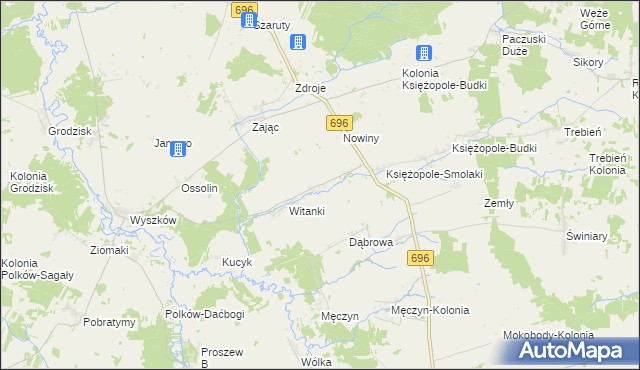 mapa Śnice, Śnice na mapie Targeo