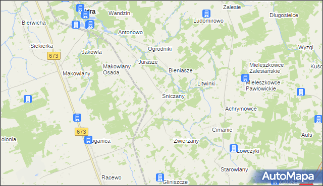 mapa Śniczany, Śniczany na mapie Targeo