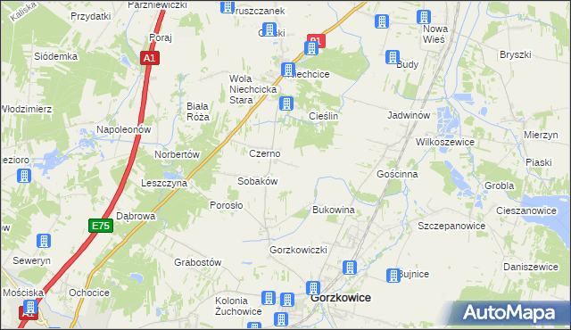 mapa Sobakówek, Sobakówek na mapie Targeo