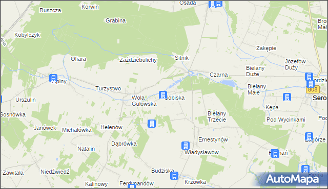 mapa Sobiska, Sobiska na mapie Targeo