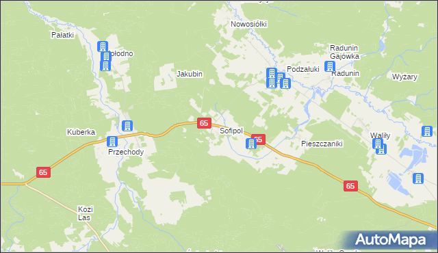mapa Sofipol, Sofipol na mapie Targeo
