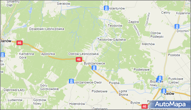 mapa Sokole Pole, Sokole Pole na mapie Targeo