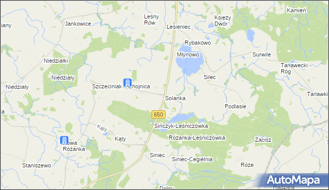 mapa Solanka, Solanka na mapie Targeo