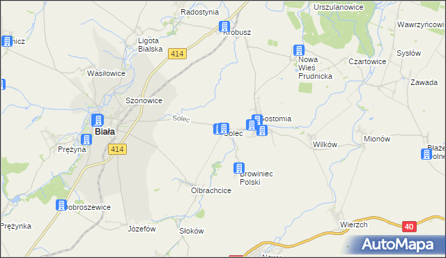 mapa Solec gmina Biała, Solec gmina Biała na mapie Targeo