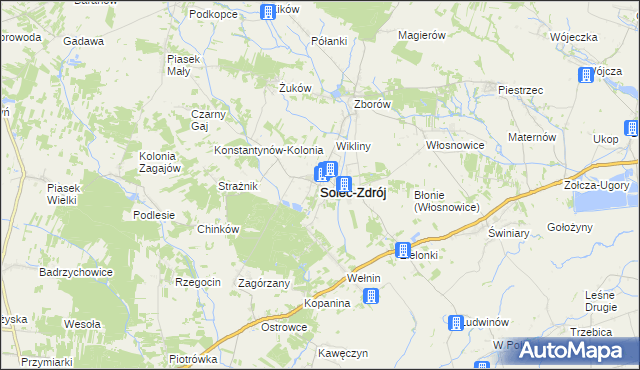 mapa Solec-Zdrój, Solec-Zdrój na mapie Targeo