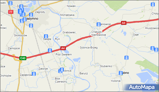 mapa Sośnica-Brzeg, Sośnica-Brzeg na mapie Targeo
