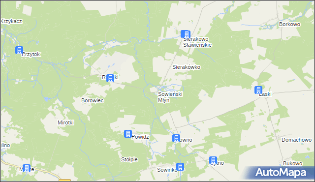 mapa Sowieński Młyn, Sowieński Młyn na mapie Targeo