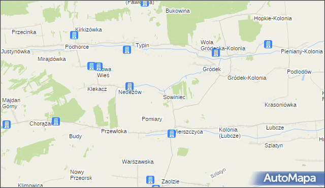 mapa Sowiniec gmina Jarczów, Sowiniec gmina Jarczów na mapie Targeo