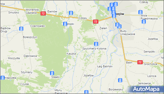 mapa Spycimierz-Kolonia, Spycimierz-Kolonia na mapie Targeo