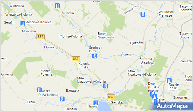 mapa Średnie Małe, Średnie Małe na mapie Targeo