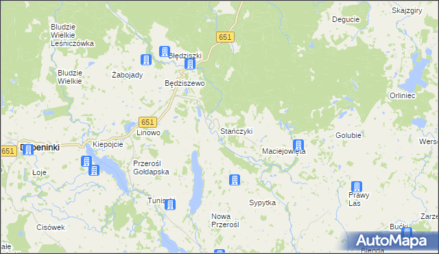 mapa Stańczyki, Stańczyki na mapie Targeo