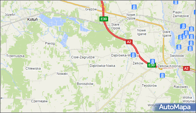 mapa Stara Dąbrówka, Stara Dąbrówka na mapie Targeo